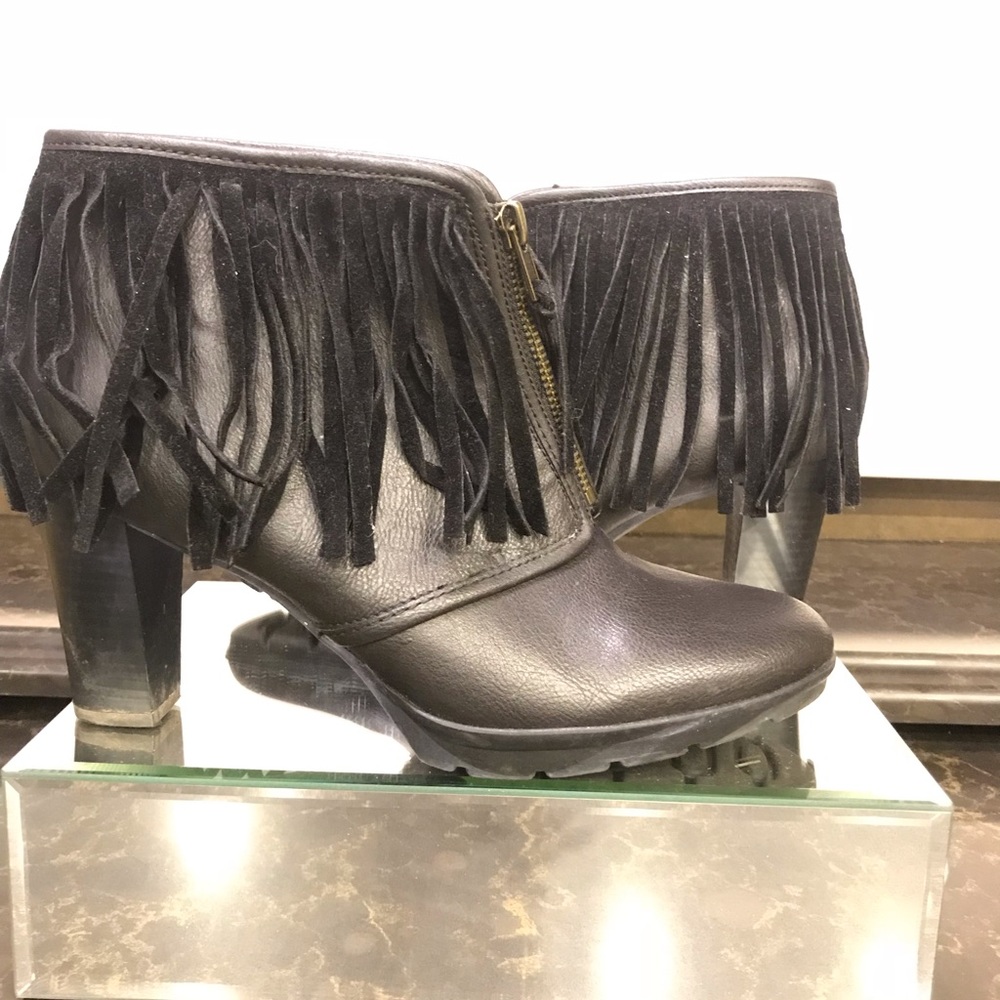 Black Fringe booties